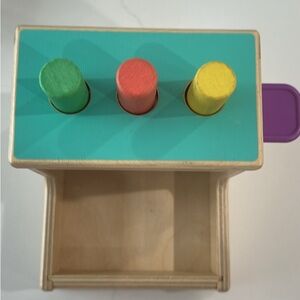 Vibrant Wooden Hammer Toy with Pegs